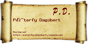 Péterfy Dagobert névjegykártya